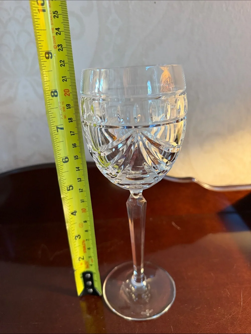 Vintage Waterford Overtune wine glass 8.5”